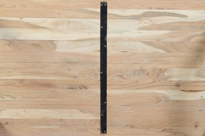 GINER Y COLOMER Mesa de comedor en madera de acacia natural y patas de metal negro
